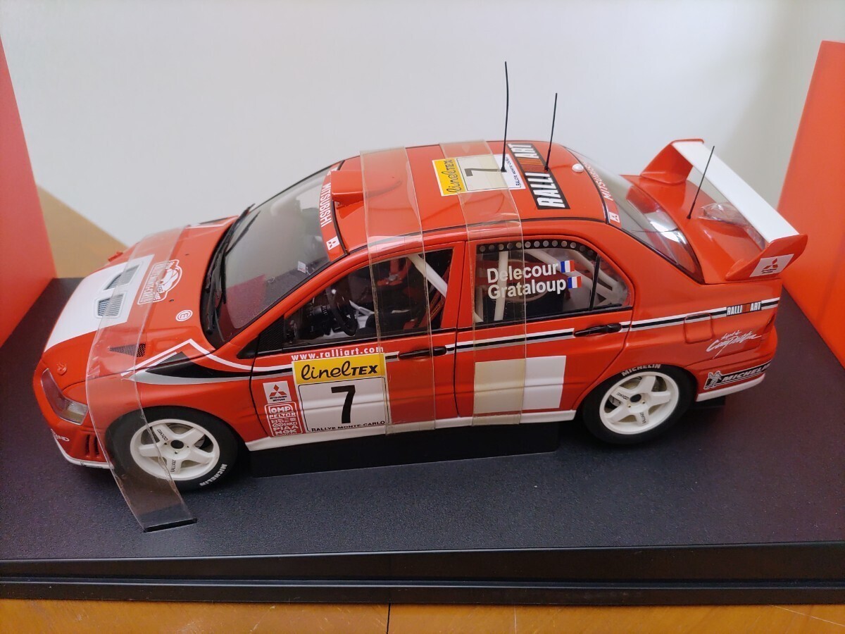 ☆ 絶版稀少品!Aa1/18 三菱 ランサーエボリューションⅦ WRC ラリー 2002 開幕戦ラリーモンテカルロ #7 F.デルクール/D.グラタルー ☆拍卖