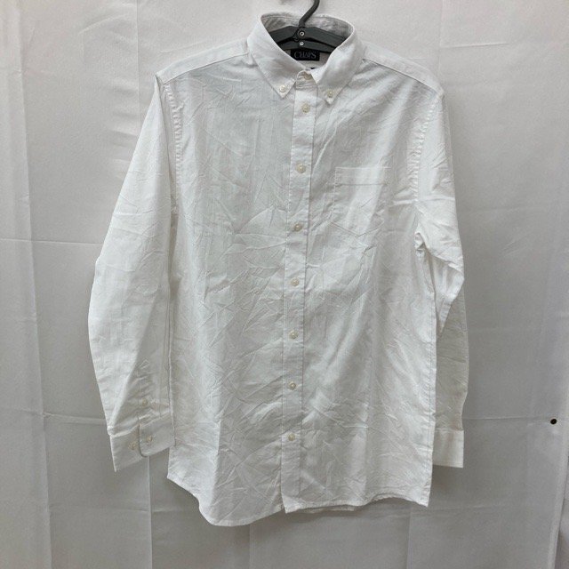 J175 チャップスストレッチ 18-20 XL アメリカ古着 コットン ポリ混 ボタンダウン 長袖シャツ ホワイト系 CHAPS Stretch レディース拍卖