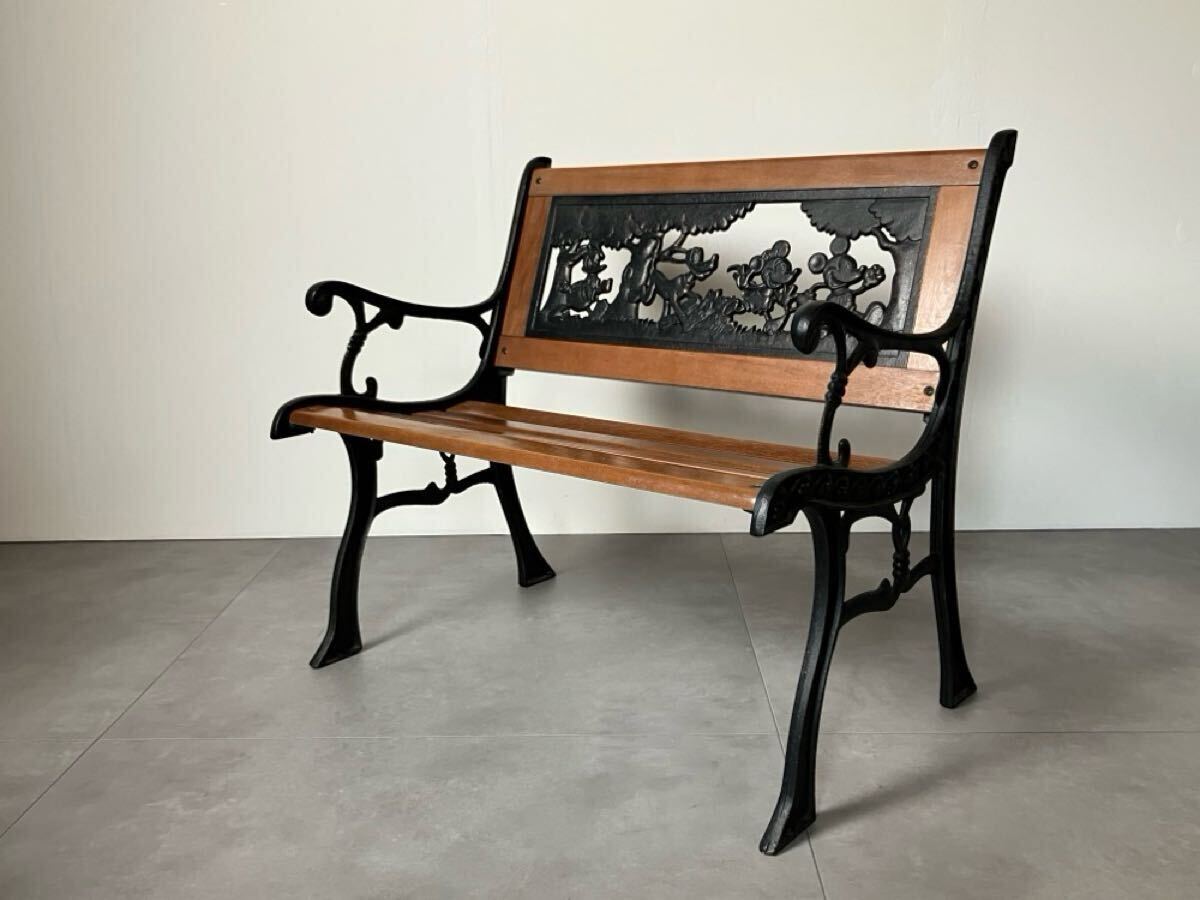 希少廃盤 ディズニー × タカショー コラボ ガーデンベンチ / Disney ミッキー ミニー ベンチ ガーデンファニチャー 家具 ディズニー公式拍卖