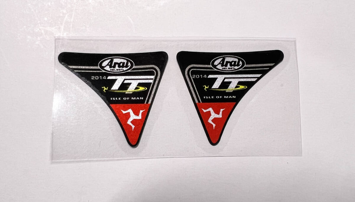 ST-164 ARAI マン島 TT ISLE OF MAN 2014 ヘルメット ミラーシールドステッカー 反射剤入り拍卖