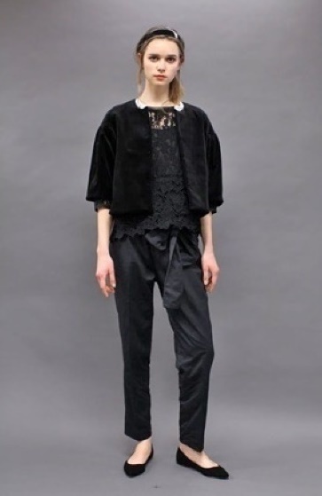 新品 定価3万 jardin par t.yamai paris. リボン付き パンツ 黒拍卖