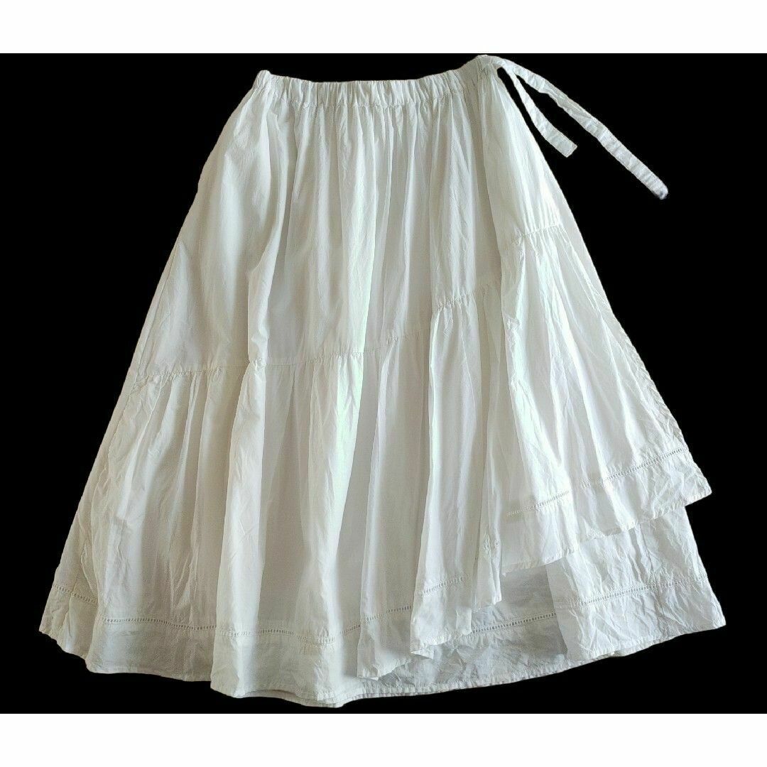 1度着 merlot メルロー ラップ風アシンメトリーティアードスカート拍卖