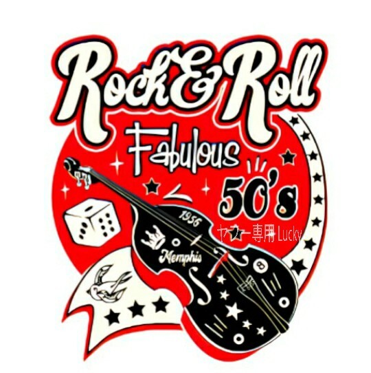 ヴィンテージ レトロ 転写ステッカー 車 カッティングステッカー シール デカール Rock&Rol ロックンロール コントラバス 装飾 luk833拍卖