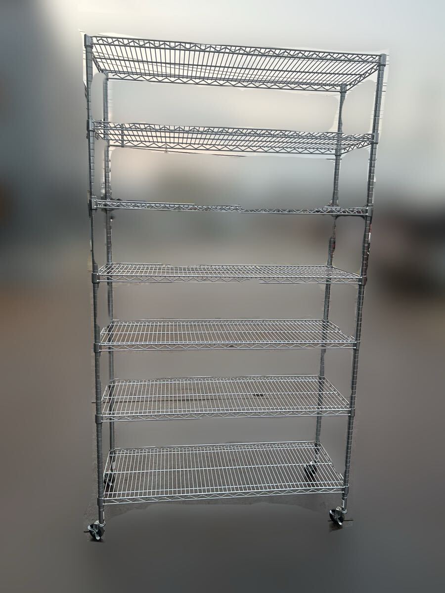 メタルラック 収納 飾り棚 整理棚 インテリア家具 陳列 美品 45×120×215 棚 手渡し拍卖