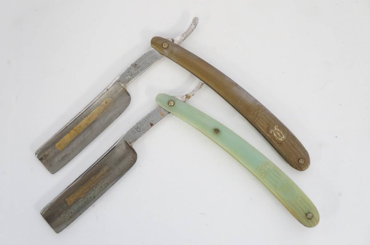 ③ FILARMONICA フィラモニカ 13S 13P 西洋剃刀 2点セット カミソリ 理容 床屋 7007272311拍卖