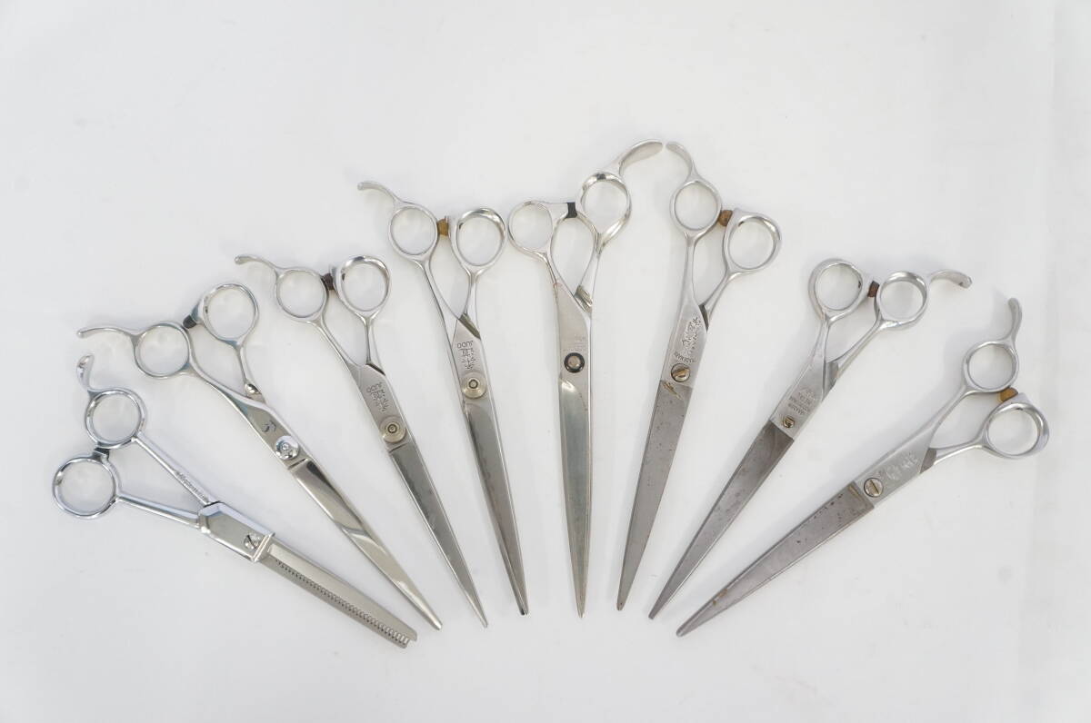 ⑩ 柔道 SUPER COBALT 光清作 国王 等 理容鋏 8点 まとめてセット セニング シザー 理容 床屋 7007272311拍卖