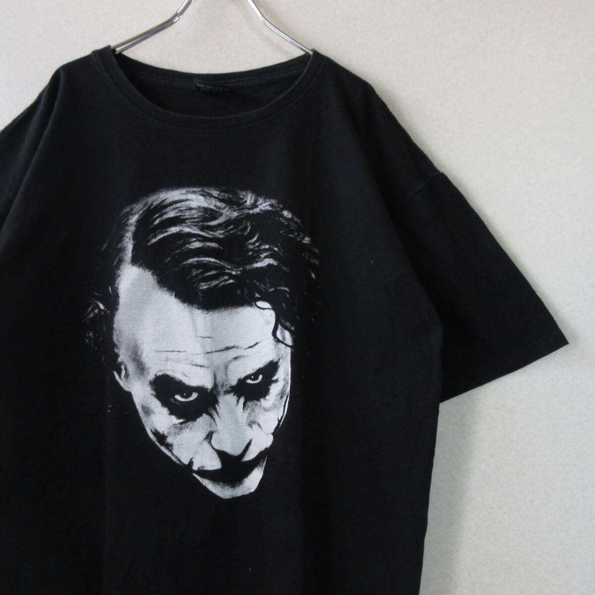 〇BROADWAY◆Tシャツ カットソー 半袖 ダークナイト ジョーカー BATMAN 映画 プリント◆メンズ ブラック XLサイズ拍卖
