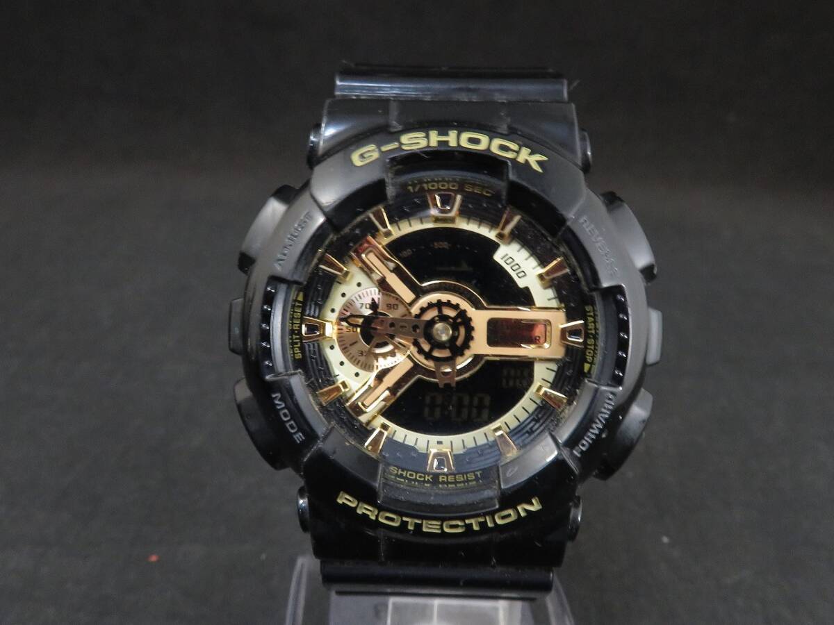 CASIO G-SHOCK GA-110GB ブラック×ゴールド クォーツ メンズ 腕時計拍卖