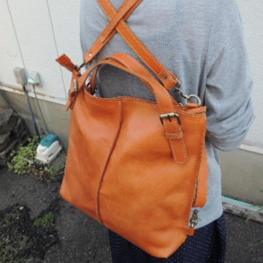 22000円 新品☆3WAY リュック ショルダー ハンド バッグ☆A4 牛革拍卖