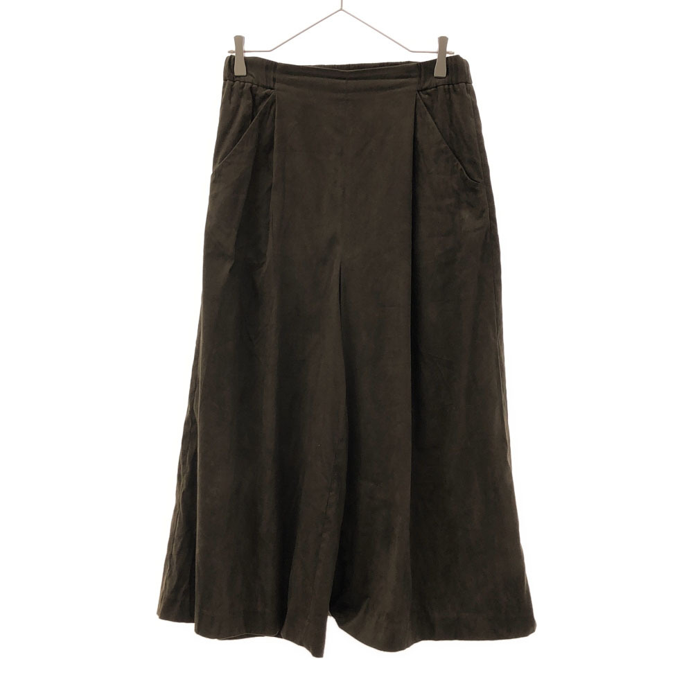 relume レリューム フェイクスウェード ワイドパンツ M モスグリーン ウエストゴム イージーパンツ ジャーナルスタンダード レディース拍卖