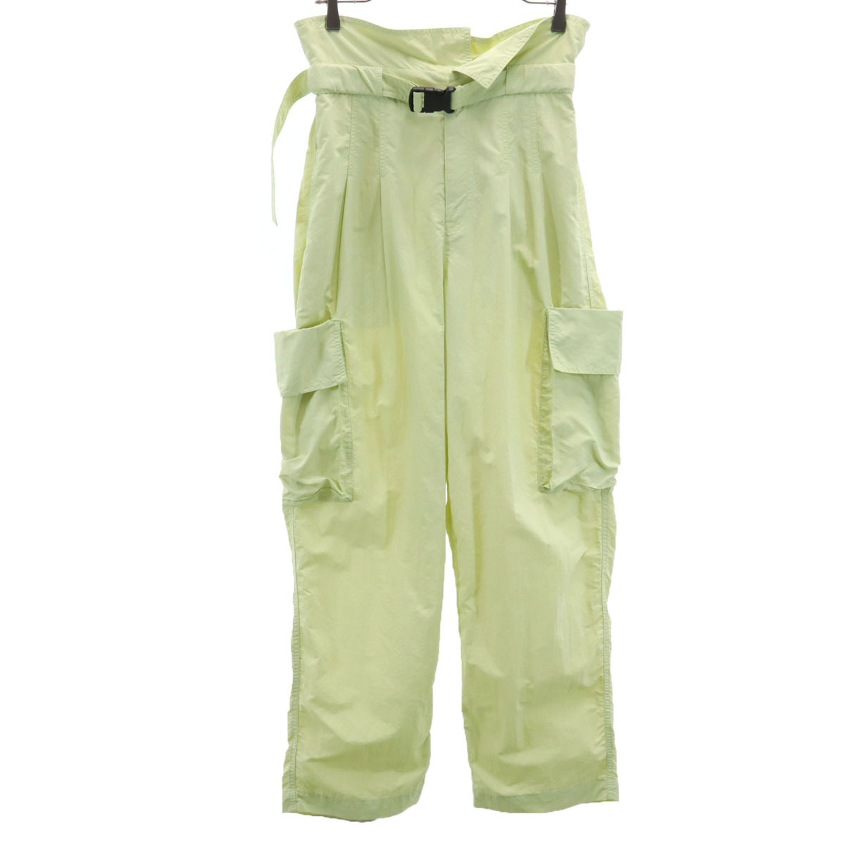 Adam et Rope' アダムエロペ ハイウエスト カーゴパンツ 36 イエロー系 レディース拍卖