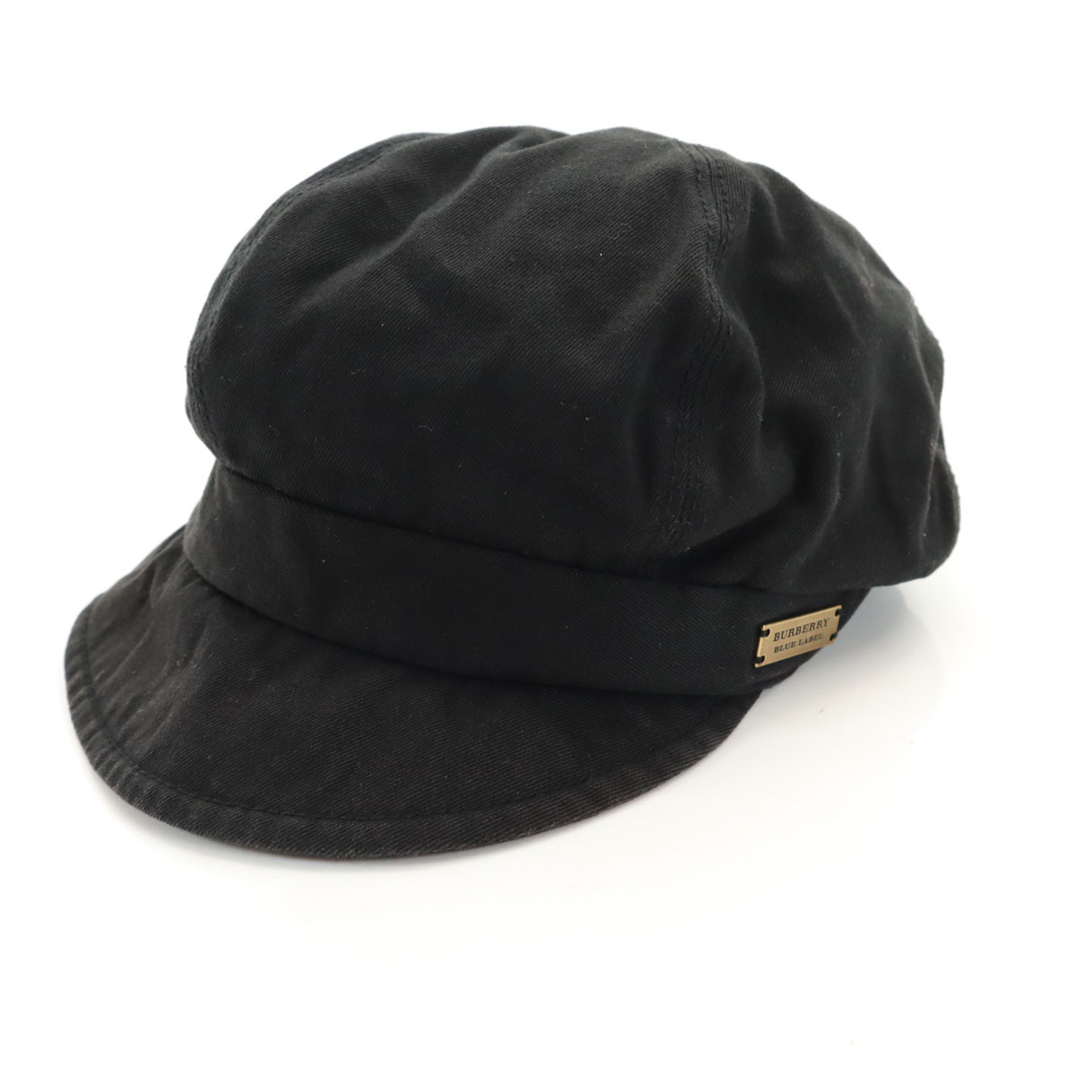 BURBERRY LONDON BLUE LABEL バーバリーロンドン ブルーレーベル 日本製 キャスケット ブラック 帽子 三陽商会 レディース拍卖