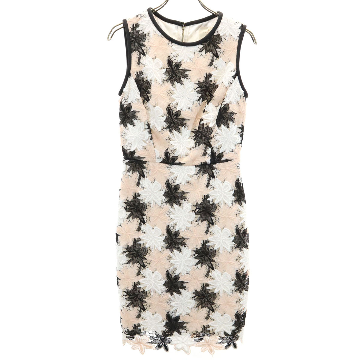 Kate Spade ケイトスペード 花柄 ノースリーブ レース ワンピース ホワイト系 バックファスナー レディース拍卖