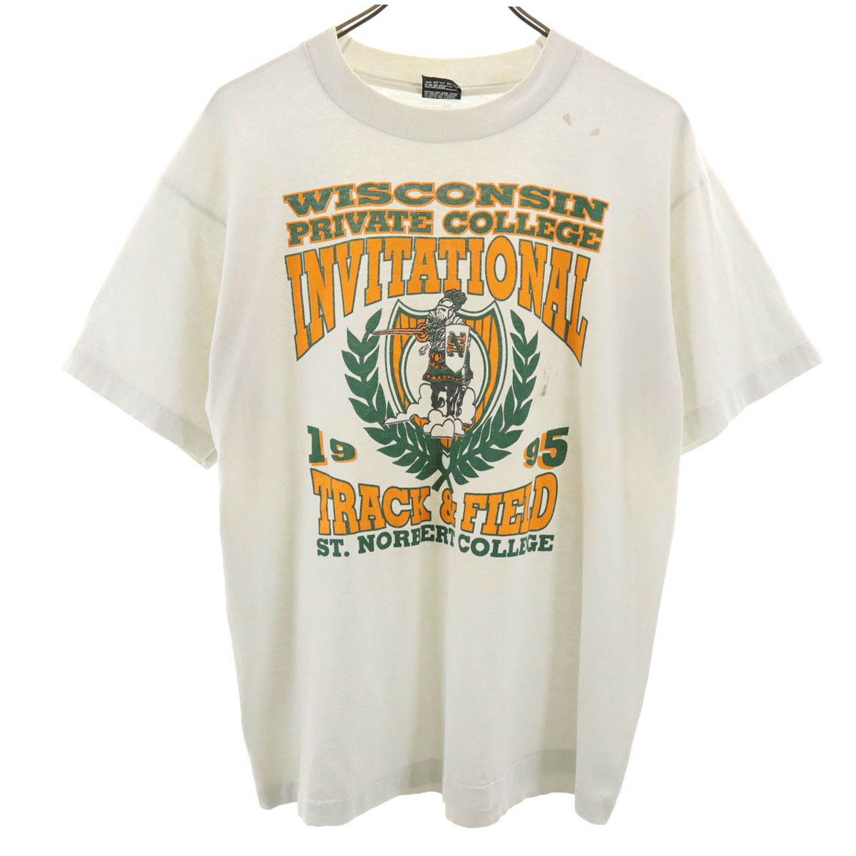 FRUIT OF THE LOOM フルーツオブザルーム 90s USA製 オールド 半袖 BEST Tシャツ L ホワイト系 シングルステッチ メンズ拍卖