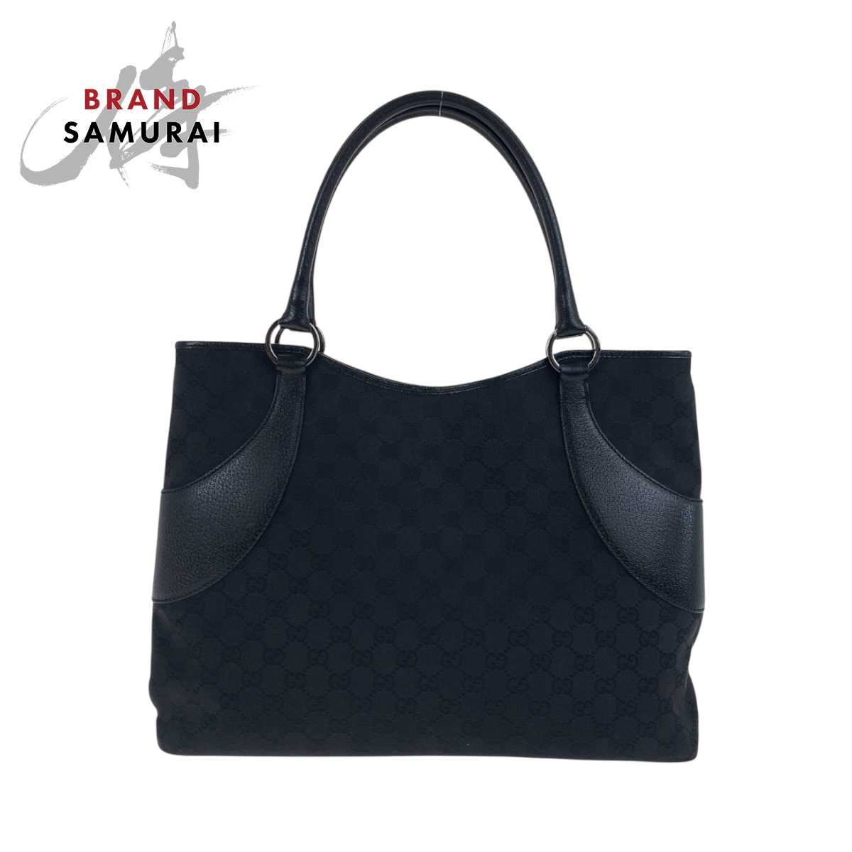 美品 GUCCI グッチ ブラック 黒 シルバー金具 GGキャンバス 113016 トートバッグ ショルダーバッグ レディース 503804拍卖