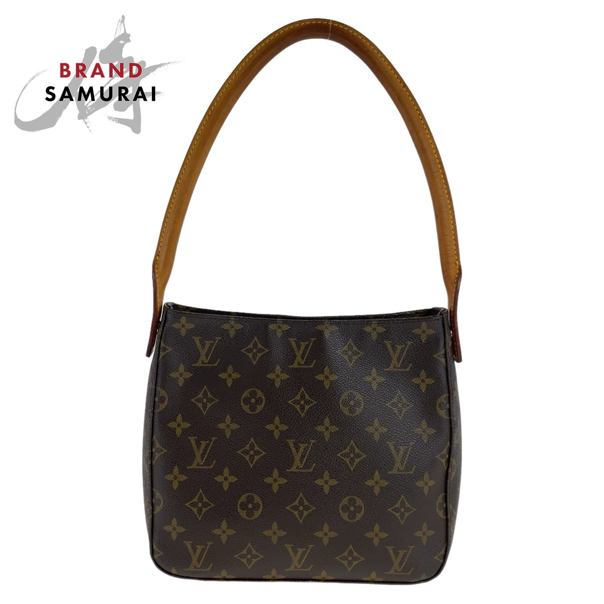 LOUIS VUITTON ルイヴィトン モノグラム ルーピングMM ブラウン ゴールド金具 PVC/レザー M51146 ショルダーバッグ レディース 504545拍卖