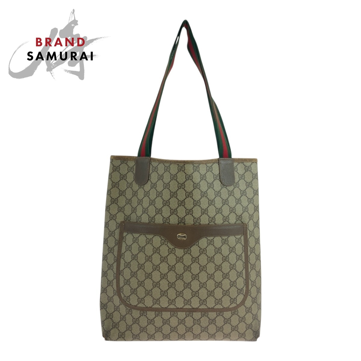 GUCCI グッチ ヴィンテージ オールドグッチ シェリーライン ベージュvGGスプリームキャンバス 39 02 003 トートバッグ 504649拍卖