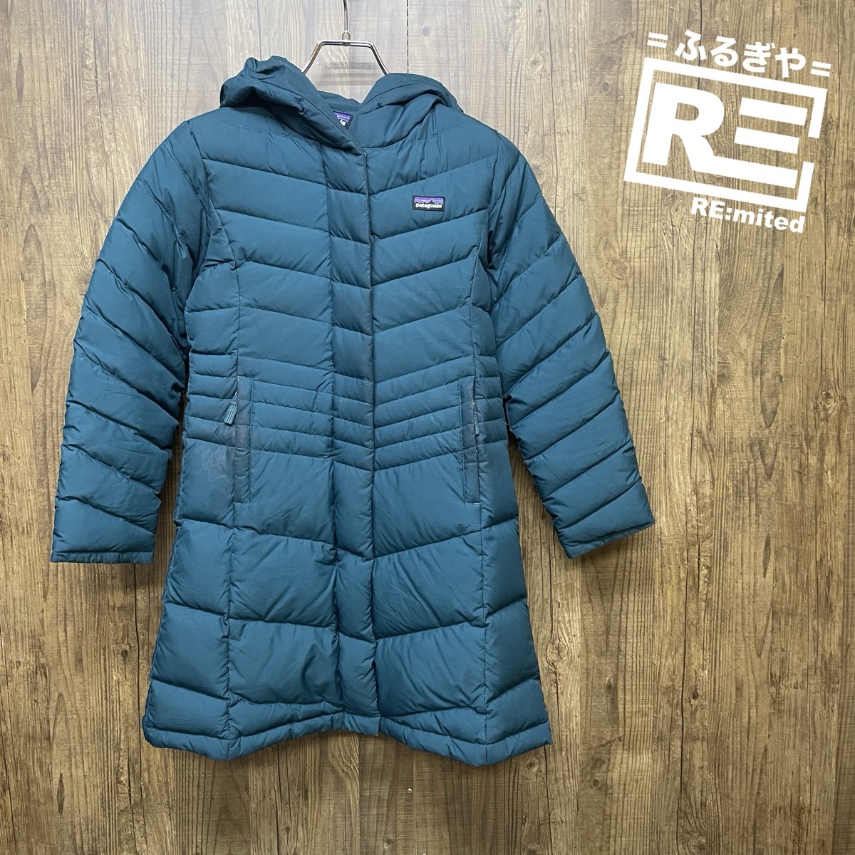 ガールズM patagonia パタゴニア フーディ ダウンコート 5078拍卖