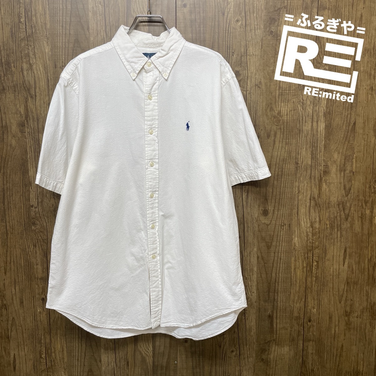 L POLO RALPH LAUREN ポロラルフローレン 半袖シャツ サッカー織 5083拍卖