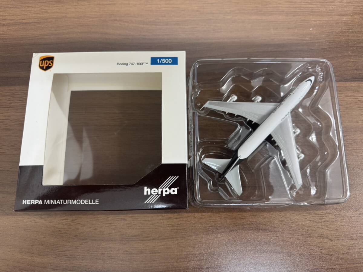 【KM421】★美品★ Herpa 飛行機モデル UPS Airlines ボーイング747-100F N673UP スケール1:500 飛行機 模型 超レア拍卖