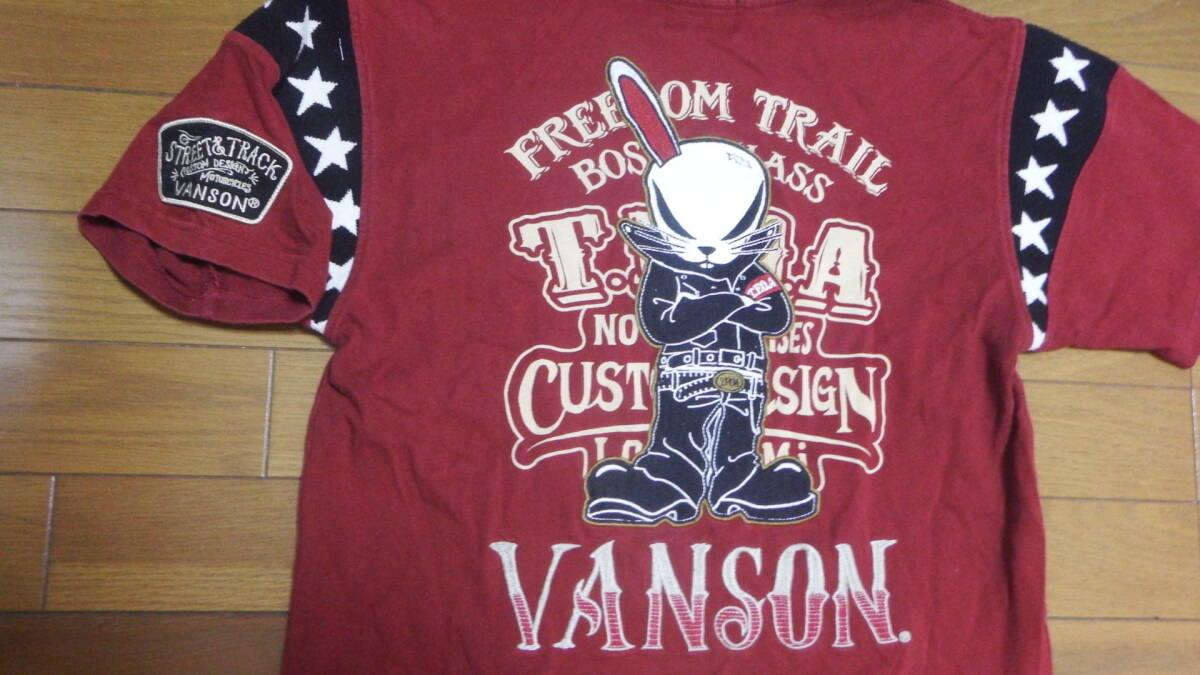 VANSON TFOA Tシャツ Mサイズ バンソン 刺繍 MOTOR CYCLES 拍卖
