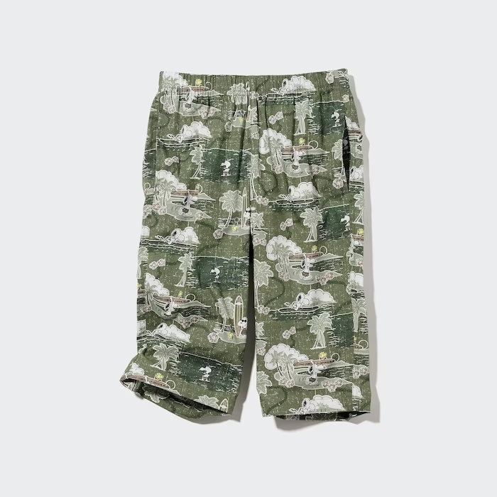 新品 UNIQLO ユニクロ KIDS ピーナッツ × レインスプーナー ステテコ スヌーピー OLIVE 56 150㎝ 拍卖