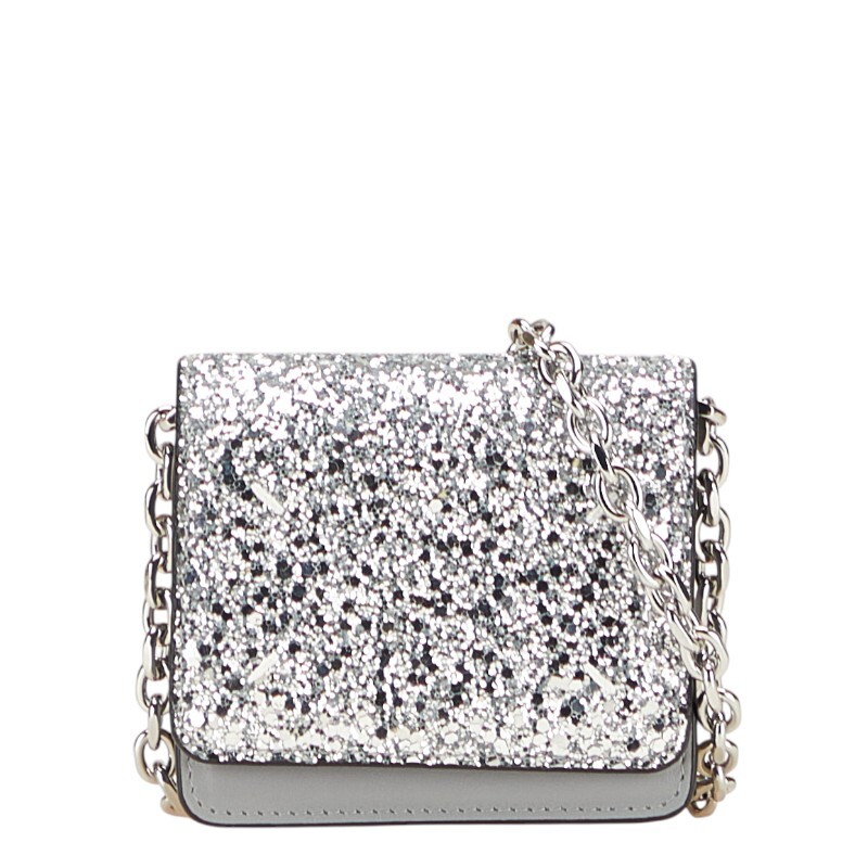 マルタンマルジェラ メゾンマルジェラ11 グリッター チェーン ショルダーウォレット S35UI0542 シルバー MARTIN MARGIELA 【中古】拍卖