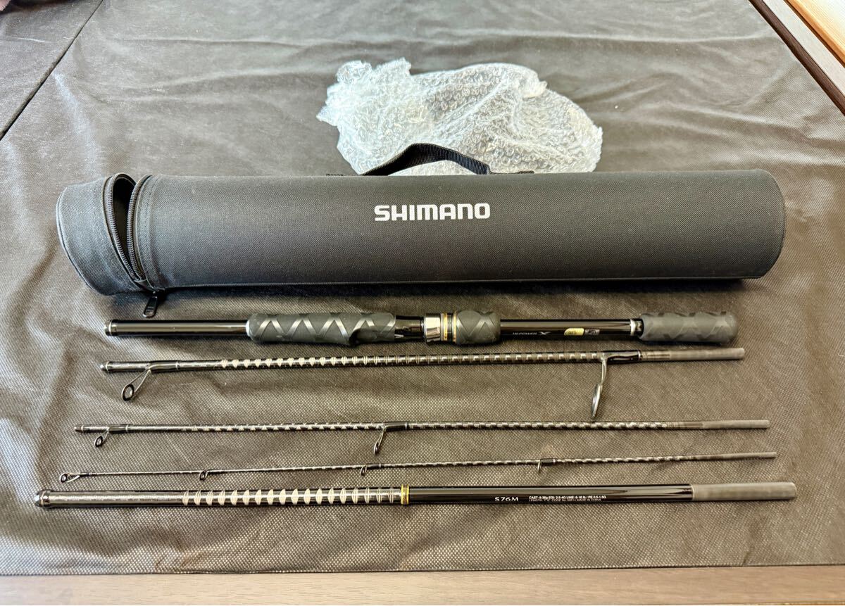 シマノSHIMANO 大人気 フリーゲームXT S76M 携帯性抜群 5本継ぎパックロッド拍卖