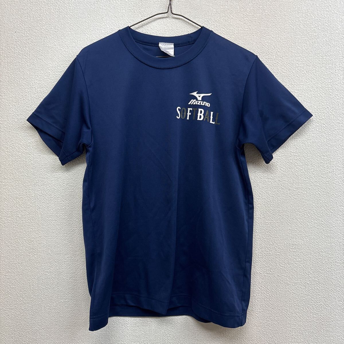 FF73 ミズノ 半袖tシャツ スポーツウェア ソフトボール なかま ネイビー メンズM拍卖