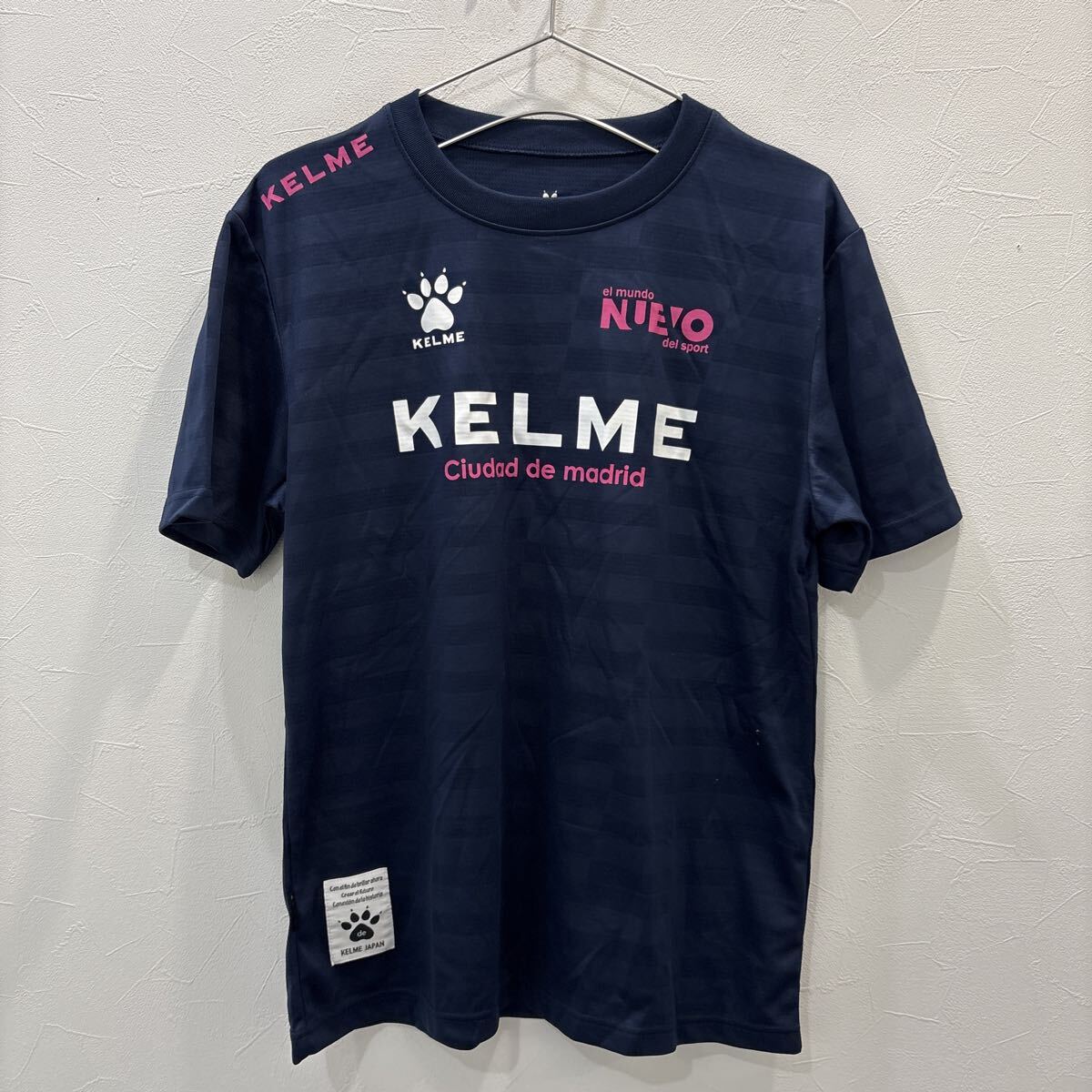 FY244 KELME ケルメ 半袖tシャツ スポーツウェア サッカー フットサル ネイビー メンズM拍卖