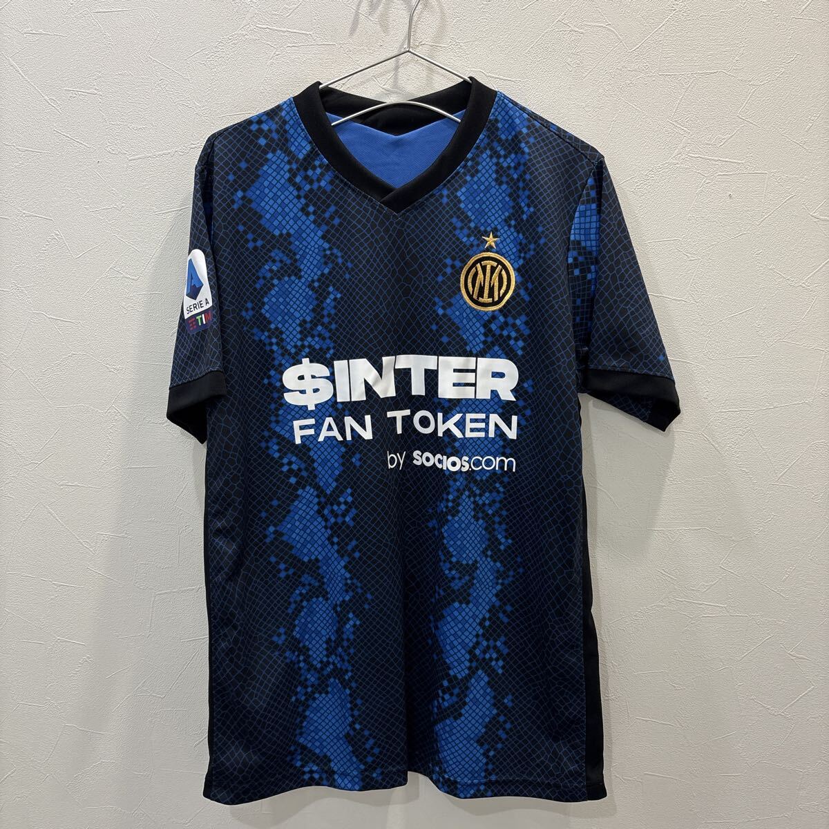 FY255 ノーブランド インテルユニフォーム サッカー 海外 ブルー スポーツウェア メンズM拍卖