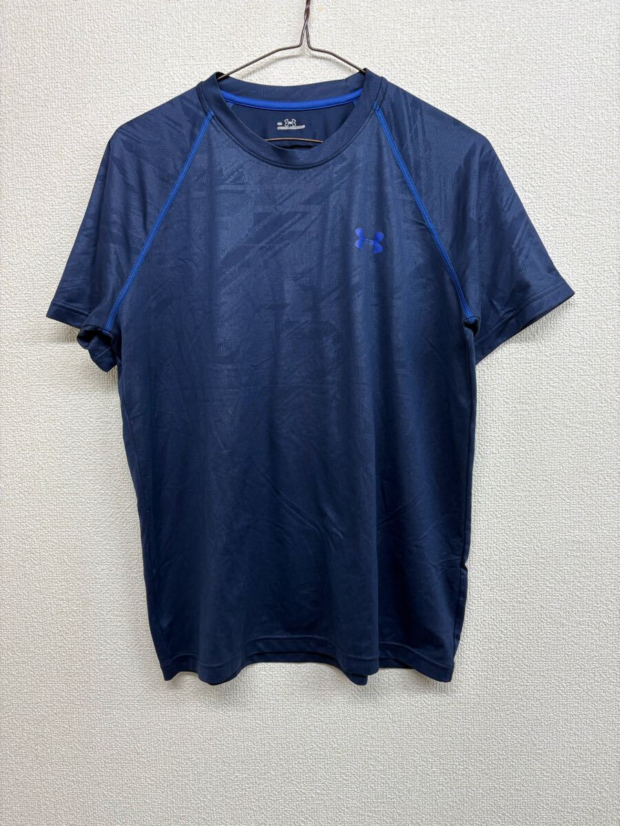 FF39 アンダーアーマー 半袖Tシャツ スポーツウェア ネイビー メンズSM拍卖