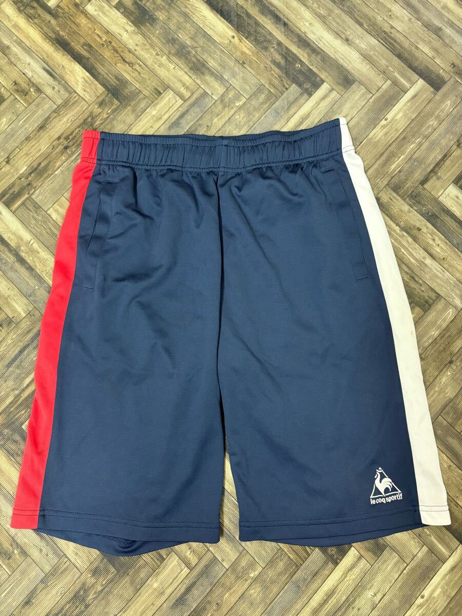 FF52 ルコック ハーパン ジャージ スポーツウェア ネイビー ロゴ刺繍 メンズL拍卖