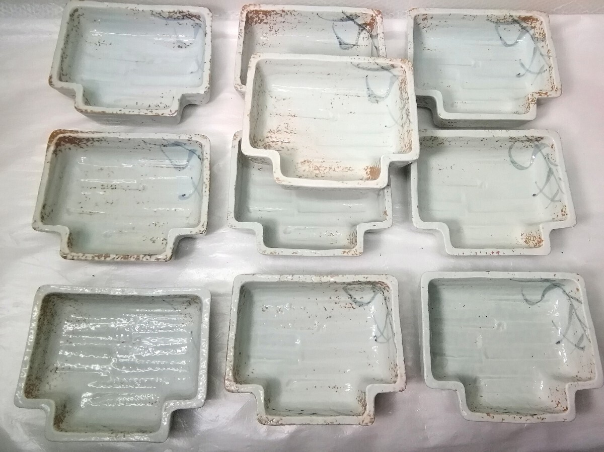 和食器 異形鉢 角鉢 『在銘』まとめて10点 鉢 盛皿 皿 厨房食器 料亭食器 日本料理/懐石料理/割烹/旅館/食堂 ⑩拍卖