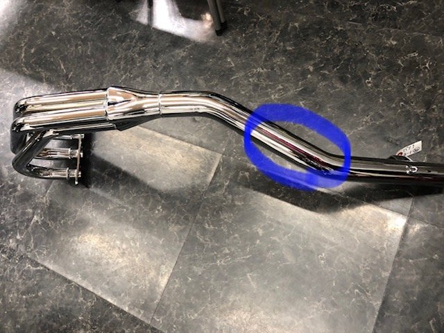 (MW494)新品 未使用 バリオス1 4-1管 ALサイレンサー 50.8π メッキ 傷有り プリティ―拍卖