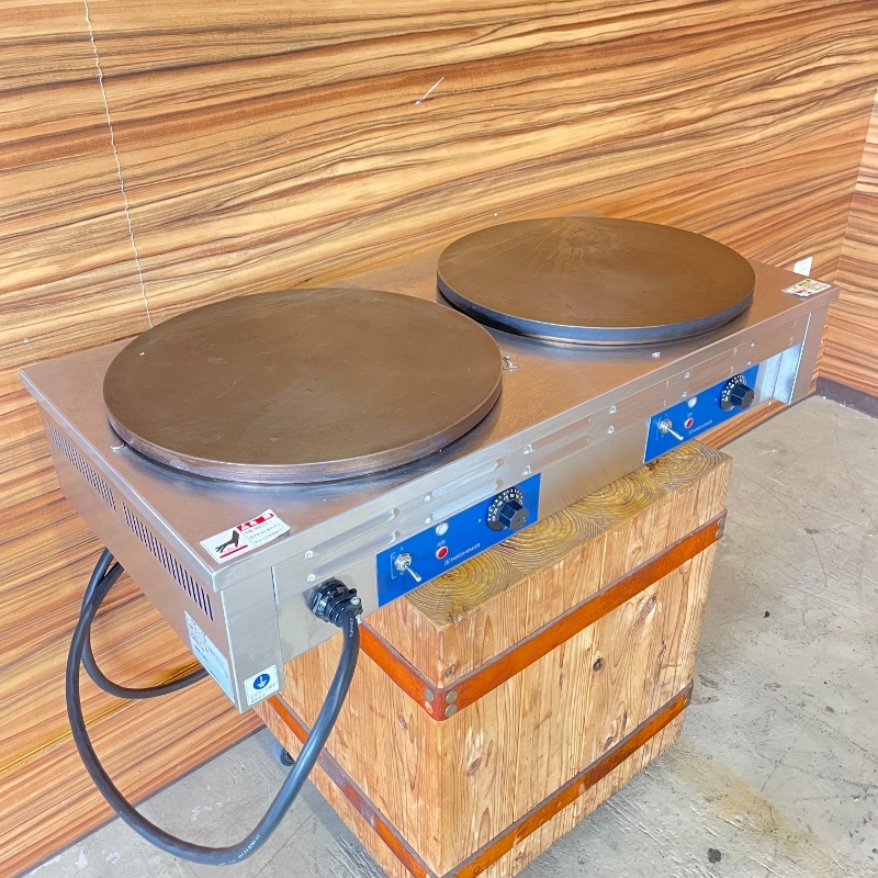 北海道・九州・沖縄・離島等追加送料有【中古】 電気クレープ焼器 ニチワ CM-410HW 2013年製 単相200V No.9911 業務用 厨房機器拍卖