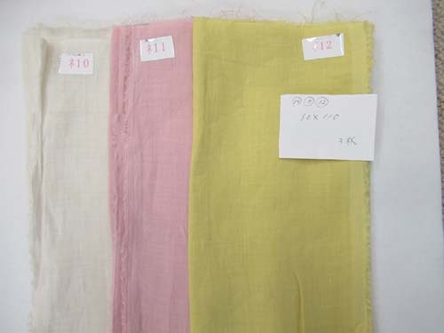 リネンと綿の交織 3色セット 天竺タイプの無地です30×110センチ拍卖