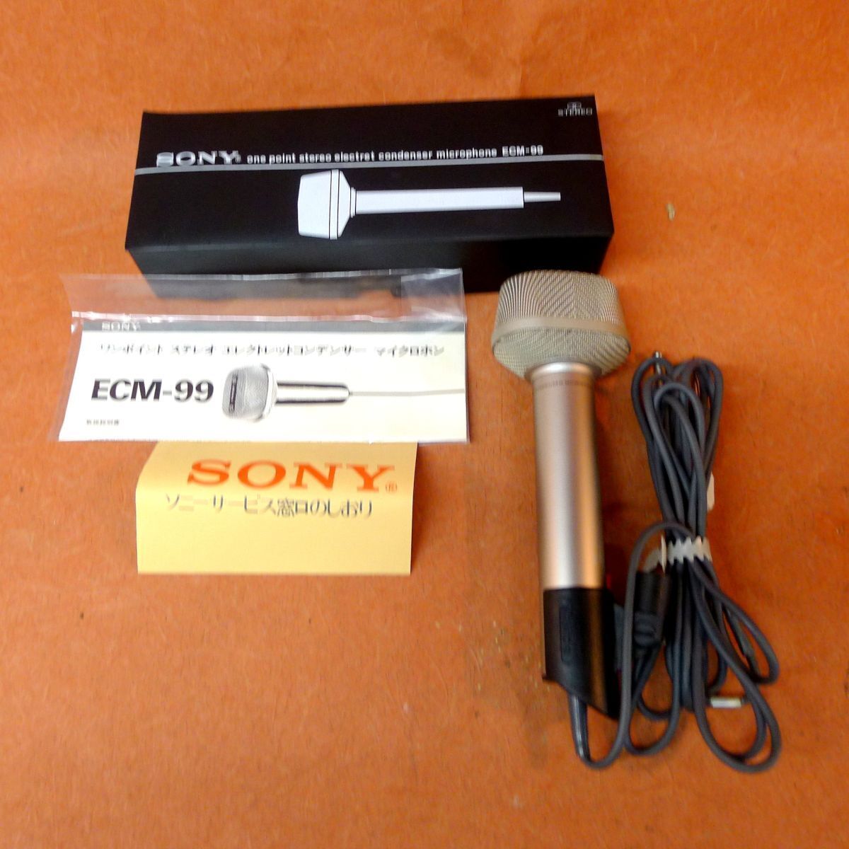 g◆036 ソニー SONY ECM-99 ビンテージ ワンポイントステレオマイク コンデンサマイクロフォン/60拍卖