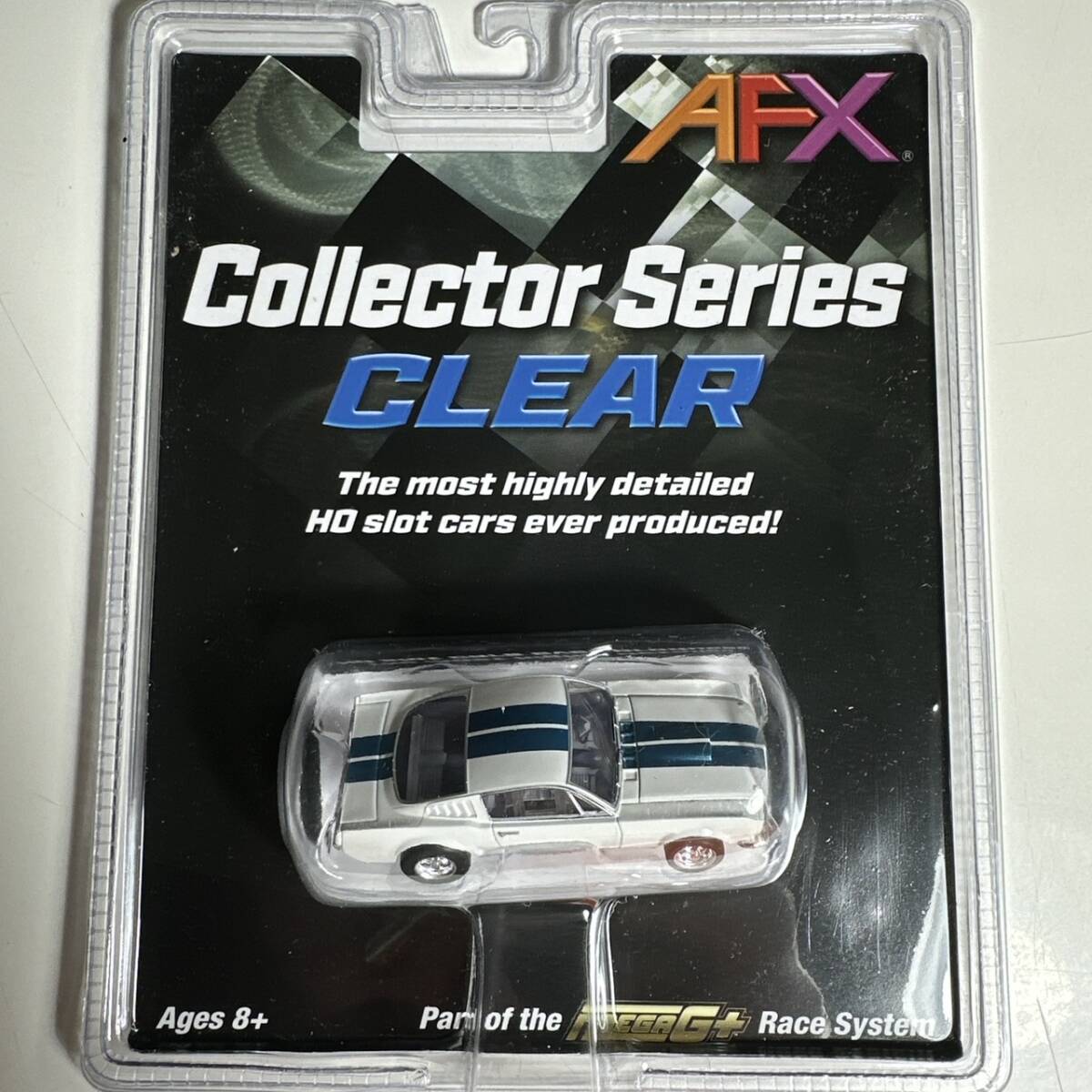 AFX Mega G+☆1965 Shelby Mustang GT350 ☆White/Blue Mega G+ HOスロットカー☆ケンマイルズ拍卖