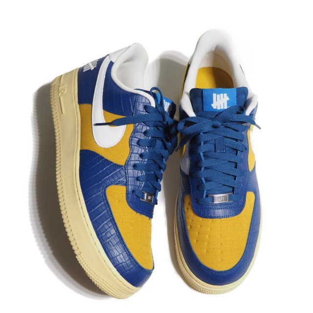 R0499R42 ■NIKE ナイキ × UNDEFEATED■ 21AW AIR FORCE 1 LOW SP エアフォース 1 スニーカー ブルー イエロー US10/28cm DM8462-400拍卖