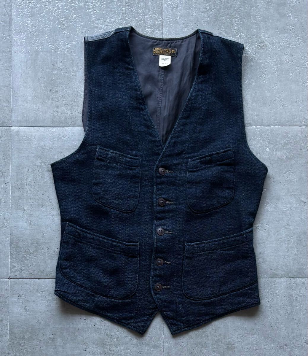 RRL ダブルアールエル INDIGO HERRINGBONE VEST インディゴ ヘリンボーン ベスト デニム ラルフローレン拍卖