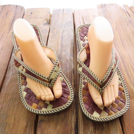 〓 処分 〓 新品 〓 パンダン サンダル 〓 エスニック アジアン スリッパ リゾート 水草 自然 ナチュラル おしゃれ 〓T580拍卖