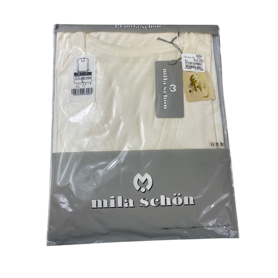 mila schon ミラショーンU首アンダーシャツ シルク100%cc420拍卖
