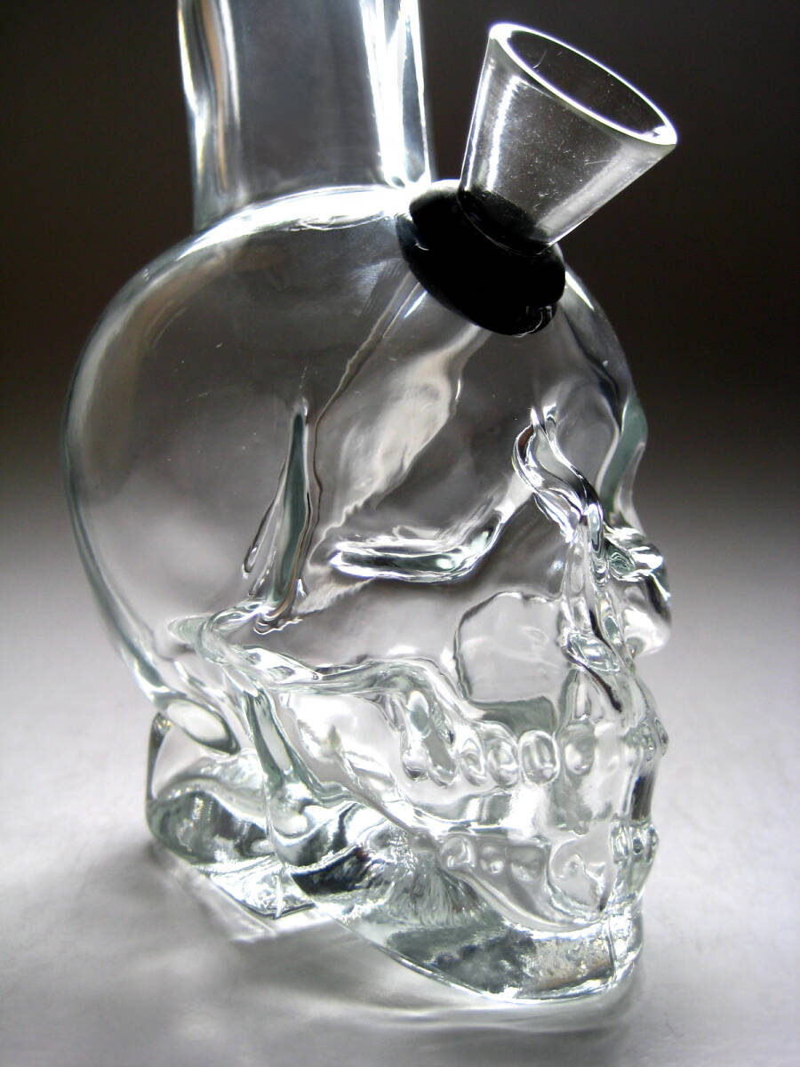 【クリスタルスカル】重厚パイレックス製ガラスボング◆喫煙具Crystal skull髑髏BONG水パイプBURST HIGH TIMES420WEEDオカルト呪物スタイル拍卖