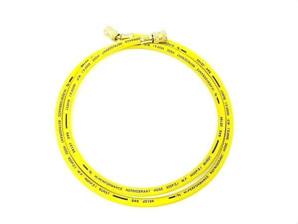 【クリックポストは送料無料】R32、 R410a用 チャージングホース 黄 150cm ☆全長1.5mで取り回しがラクラク!拍卖