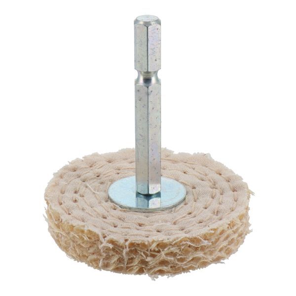 日本製 H&H 六角軸軸付ステンレス研磨用布バフ 50mm HAS6-50 ※S72004拍卖