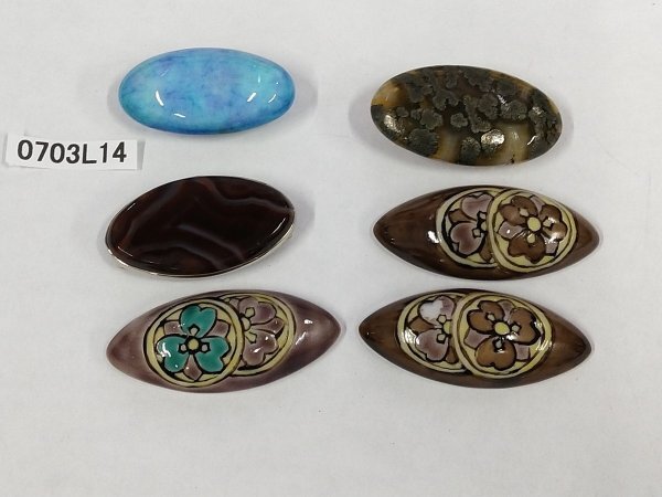 0703L14 本珊瑚 サンゴ 帯留 6点セット 約51.9g拍卖