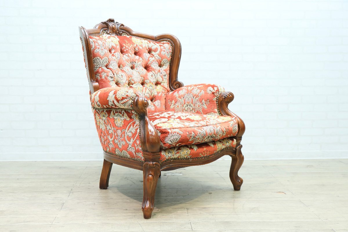 ■【I0589】★イタリア製★Orsi Angelo★オルシ・アンジェロ★金華山★シングルソファ★高級★拍卖