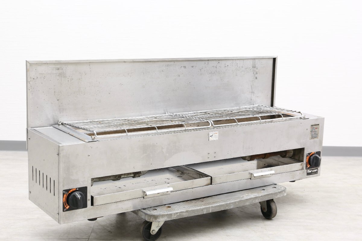 【I0541】★マルゼン★業務用★ガス下火式焼物器★炭焼き★赤外線バーナータイプ★兼用型★12・13A★都市ガス用★MGKS-204★拍卖