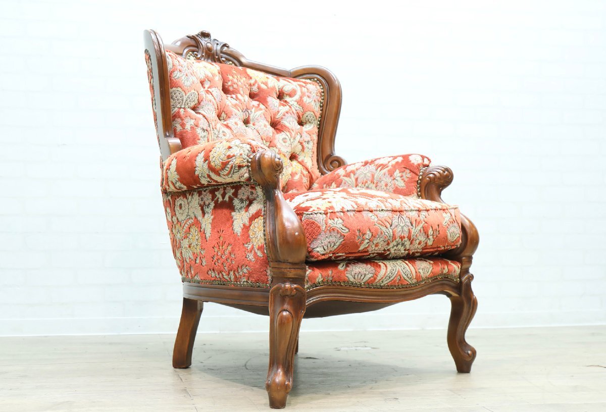 ■【I0587】★イタリア製★Orsi Angelo★オルシ・アンジェロ★金華山★シングルソファ★高級★拍卖